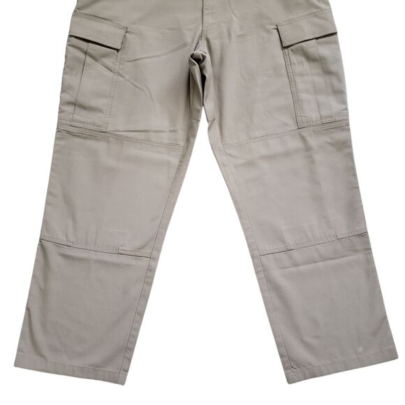 5.11 Tactical Cargo Pants Mens Large 35-39x30 Khaki Ripstop Double Knee - Picture 10 of 11